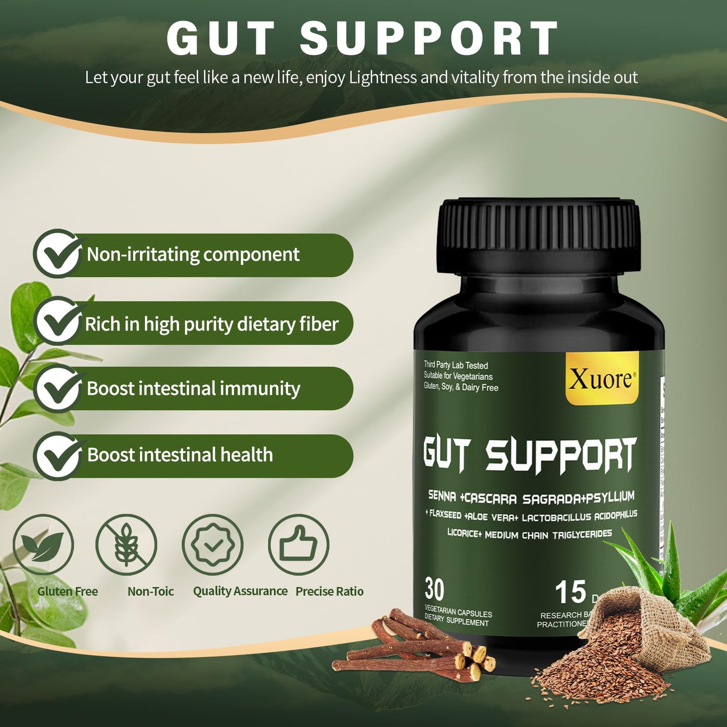 Liver Renew Cleanse Detox, Repair & Support， Gut and Colon Support - Advanced Gut Cleanse Detox， Brain Nootropic Brain Supplement for Men & Women ，All in one suppment.