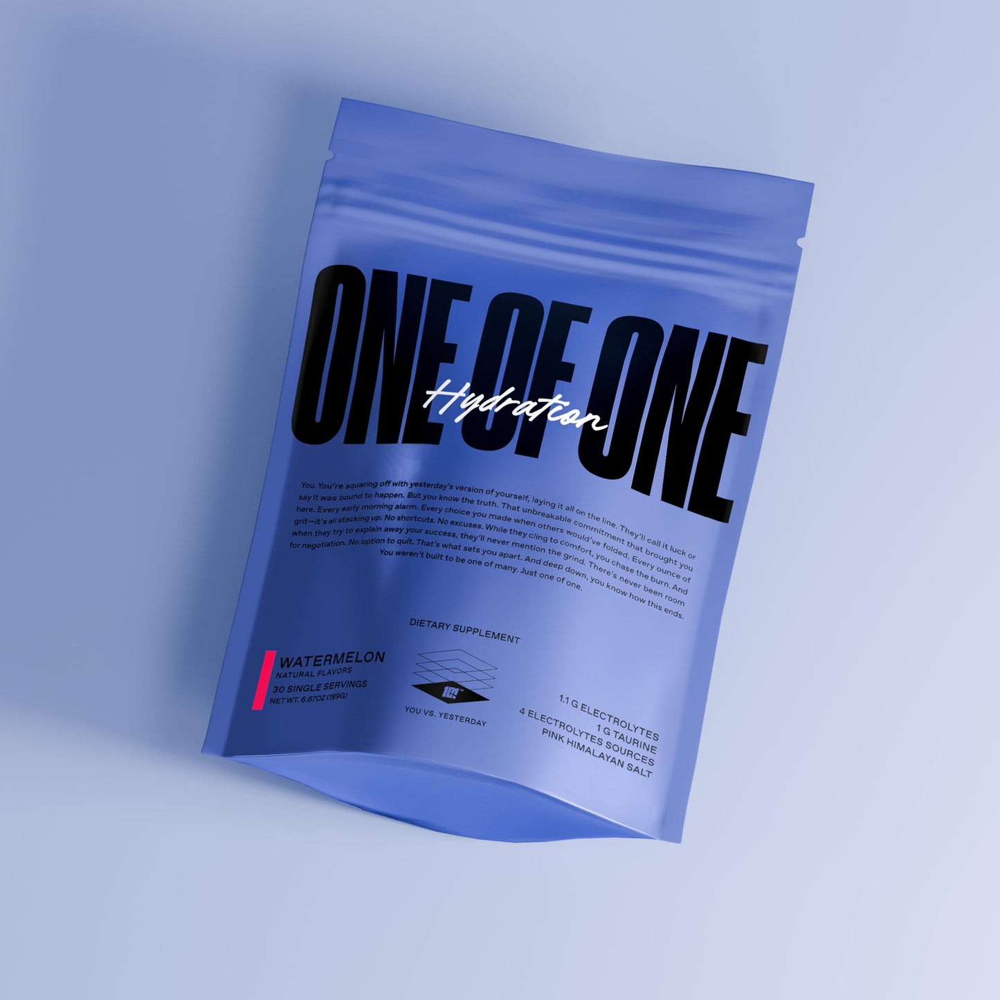 ONE of ONE Hydration Electrolyte Powder - Fast-Acting Hydration with Science-Backed Electrolytes, Essential Minerals & Vitamins - Zero Sugar, Vegan, Gluten-Free - Watermelon Flavor, 30 Servings