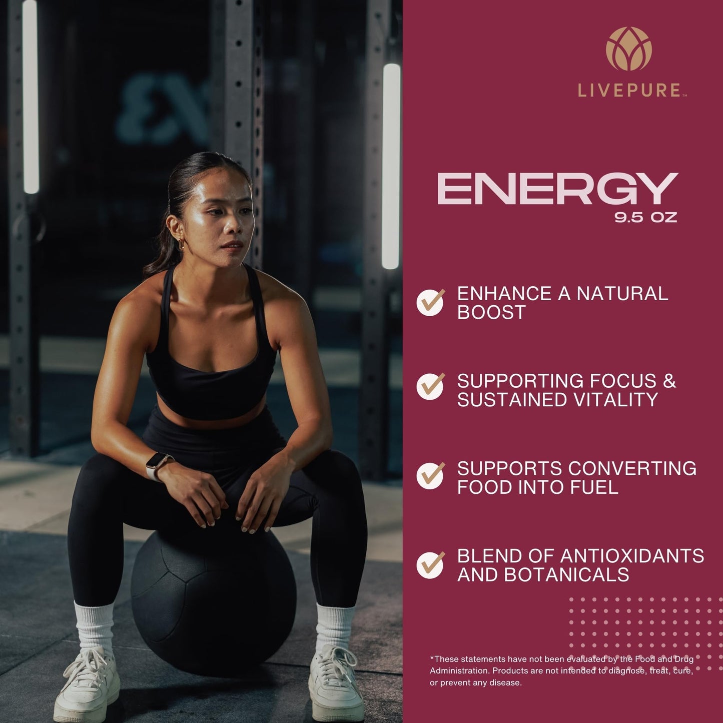 Pure Energy with Wheat Grass Mixed Berry Sugar-Free Powder Mix Dietary Supplement Net Wt. 9.5 oz (270g)