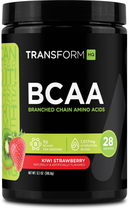 TransformHQ BCAA 2:1:1 Powder - (Kiwi Strawberry) 28 Servings - Perform - Gluten Free, Non-GMO