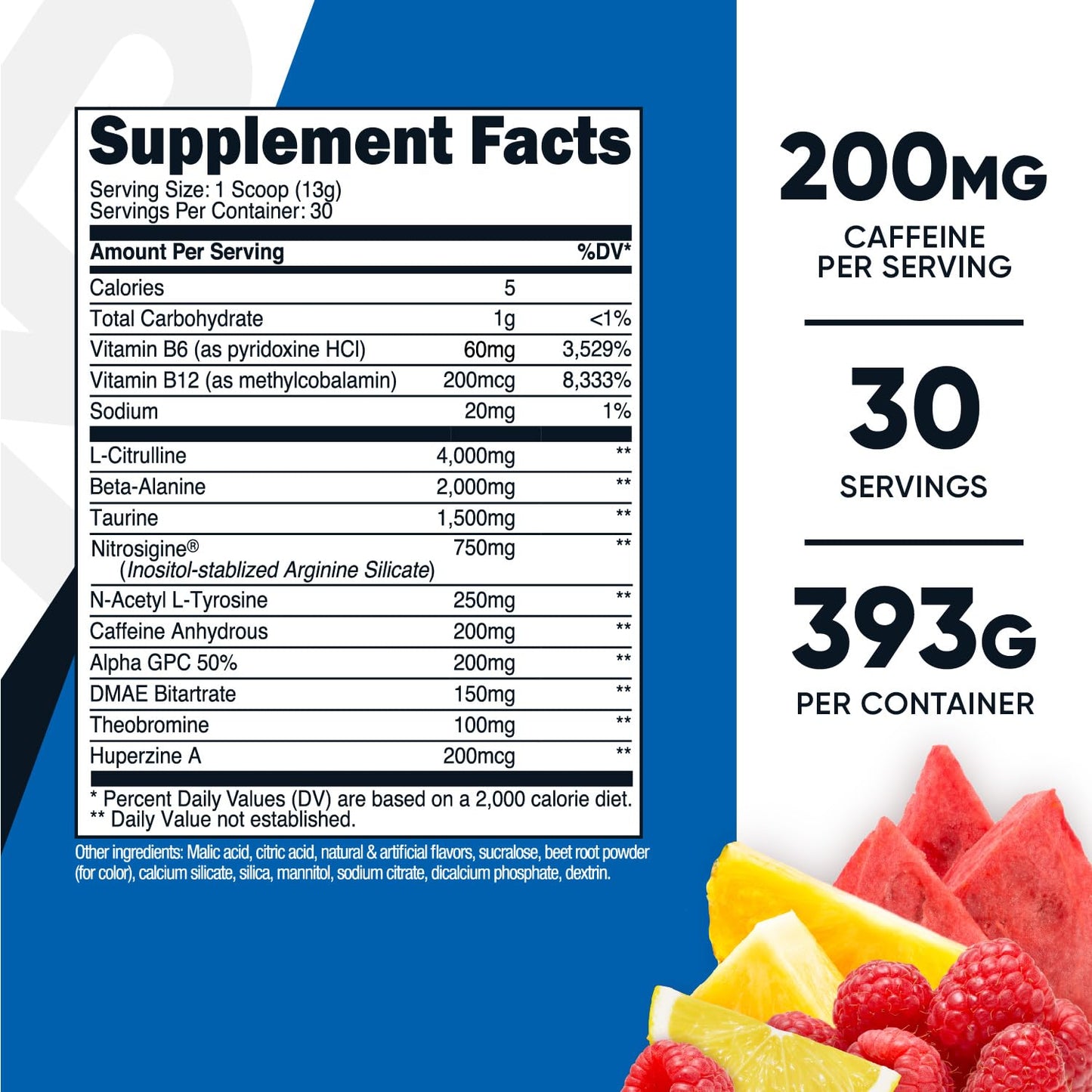 Nutricost Pre-Workout Complex Powder (30 Servings, Fruit Punch) - with Beta-Alanine, Taurine & Amino Acids