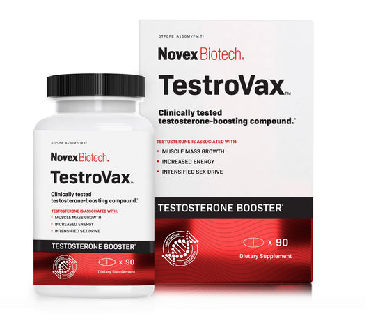 Novex Biotech Testrovax, Best Testosterone Booster for Men - T Booster - Fenugreek & Ashwagandha - Increase Testosterone levels in 12 days*, 30-Day Supply