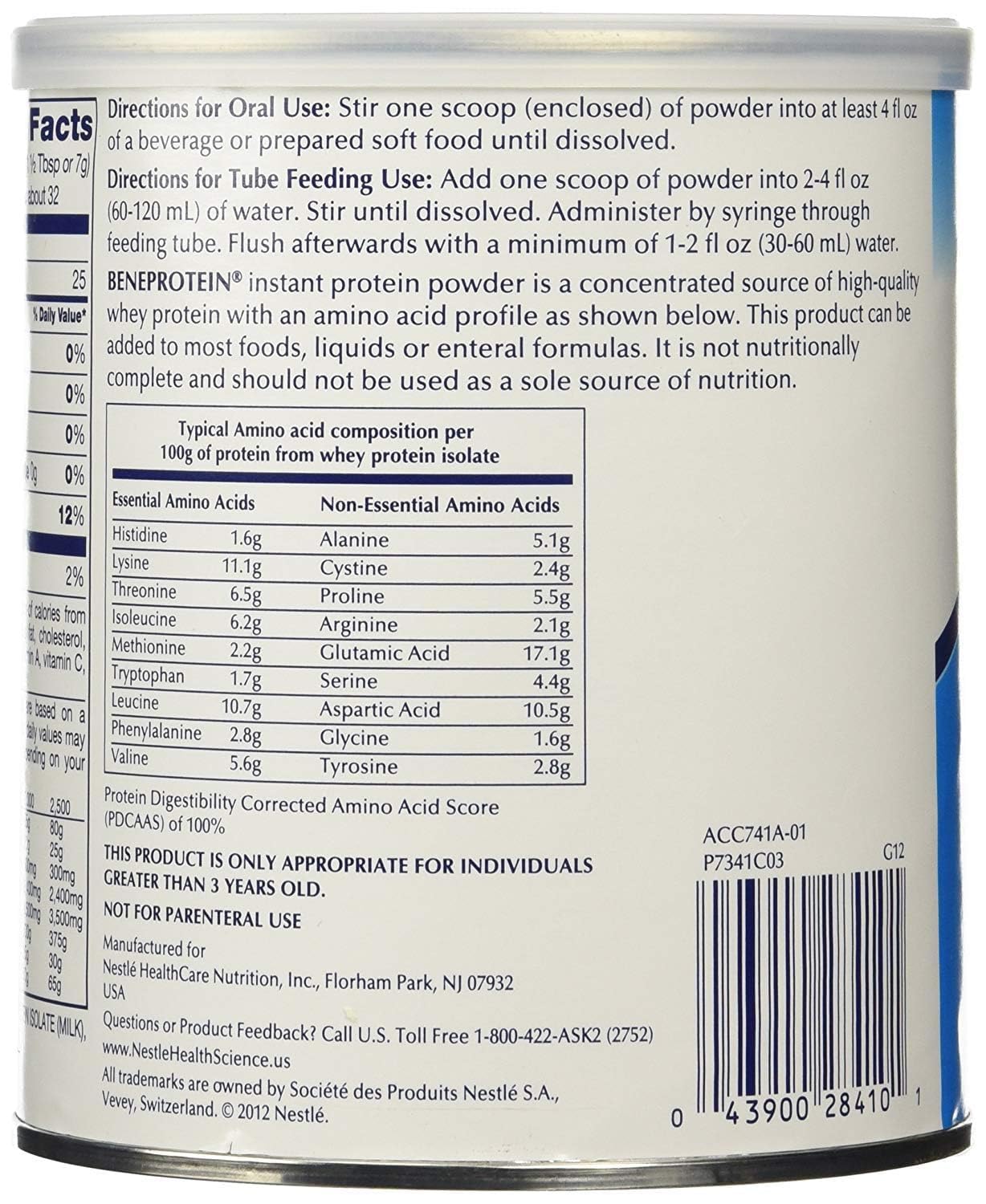 Beneprotein Resource Beneprotein Powder, Cans 6 ea