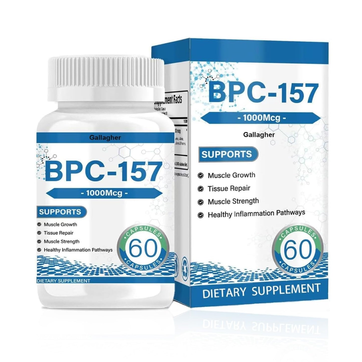 𝑩𝑷𝑪-𝟏𝟓𝟕, High Potency, Gluten Free & Non-GMO Protective Compound,for Faster Recovery and Gut Healing,1000mcg(60 Pcs/Bottle)