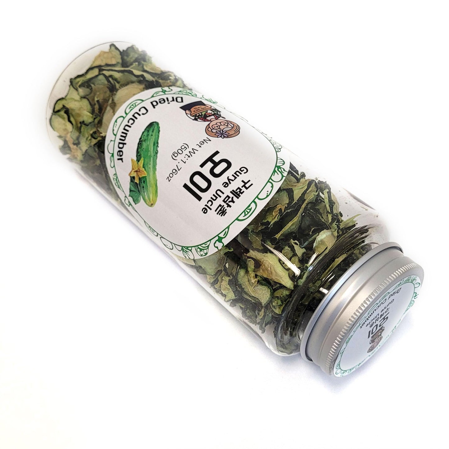 Gurye Uncle 100 Korea Natural Dehydrated Vegetable Flakes Cut  Sifted in Reclosable Bottle for Soup Ramen Topping Stirfries Salad  Cucumber 50g