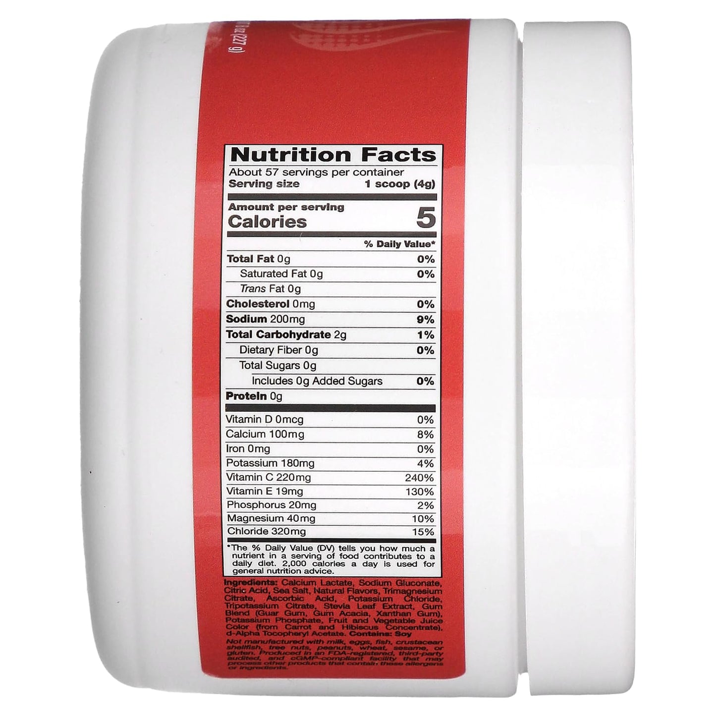 California Gold Nutrition Beverages, HydrationUP, Electrolytes, Fruit Punch, 8 oz (227 g)