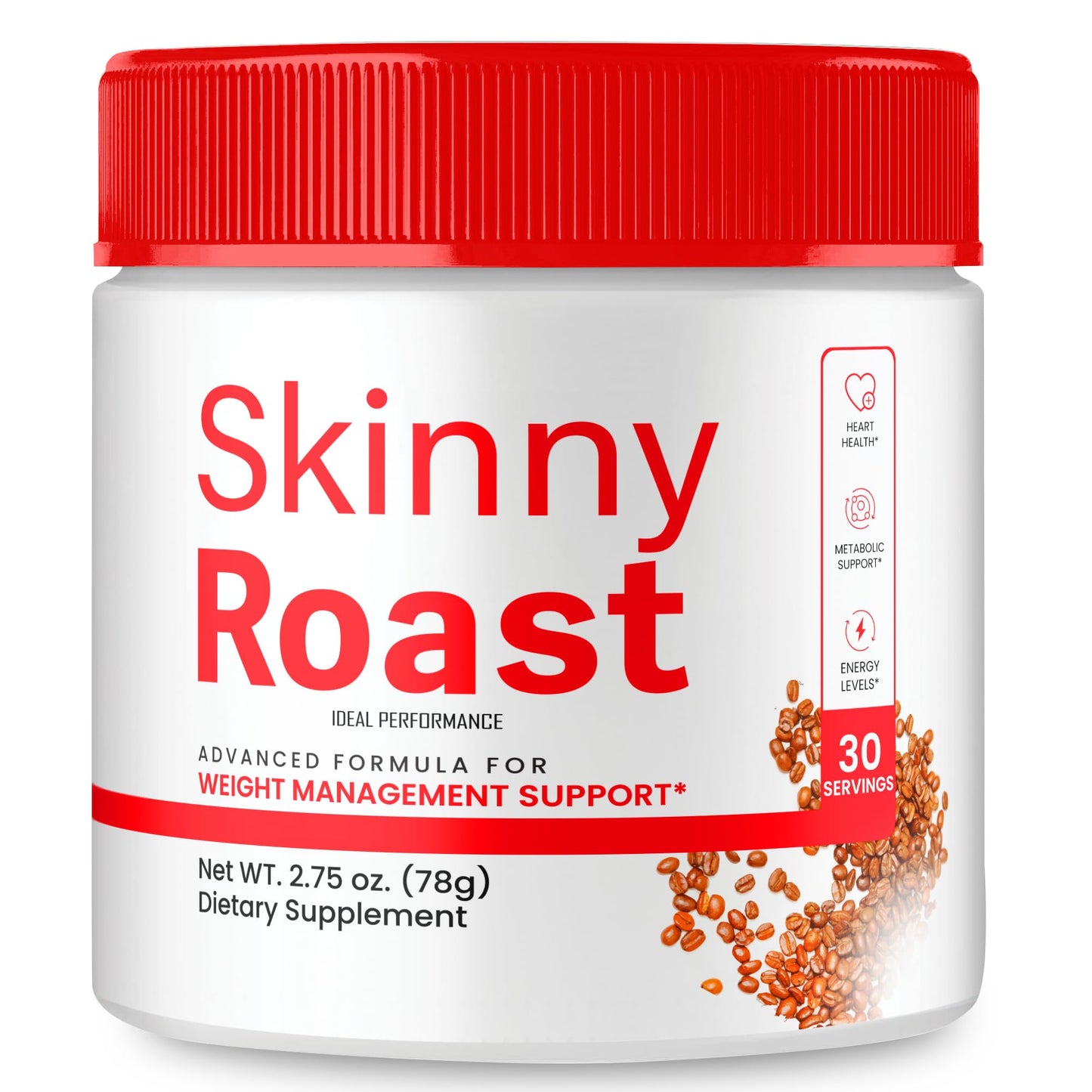 Skinny Roast Powder, Skinny Roast Coffee Advanced Formula Supplement, SkinnyRoast Supplement to Support Healthy Lifestyle, Official SkinnyRoast Overall Health and Fitness Reviews (1 Pack)