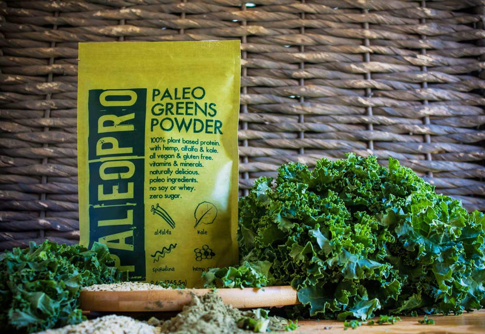 PaleoPro Paleo Greens Powder, Plant-Based Vegan Protein Powder, Vitamin B12, Keto Ingredients, Gluten-Free, Good Source of Fiber, Calcium, Magnesium, Vitamins A & C, Vitamin K & Iron, No Sugar, 9.4oz
