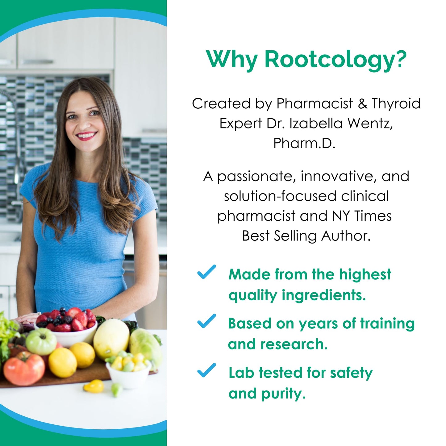 Rootcology by Dr. Izabella Wentz | Carnitine Blend | L-Carnitine & Acetyl-L-Carnitine Formula | Ideal for Vegetarians | 120 Capsules