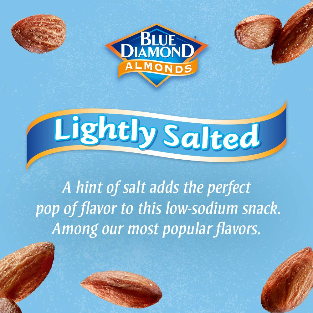 Blue Diamond Almonds Low Sodium Lightly Salted Snack Nuts 25 Oz Resealable Bag Pack of 1