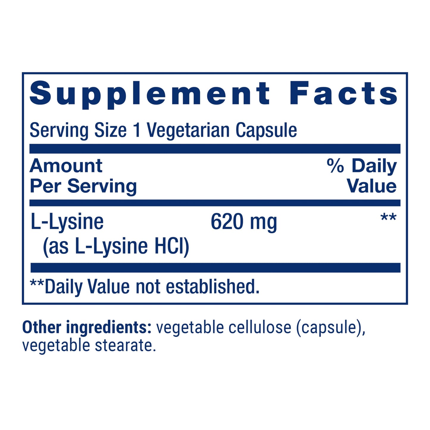 Life Extension L-Lysine, 620 mg, Essential Amino Acid for Healthy nitrogen Balance, Calcium Metabolism, Stress Response & More, Gluten-Free, Non-GMO, Vegetarian, 100 Capsules