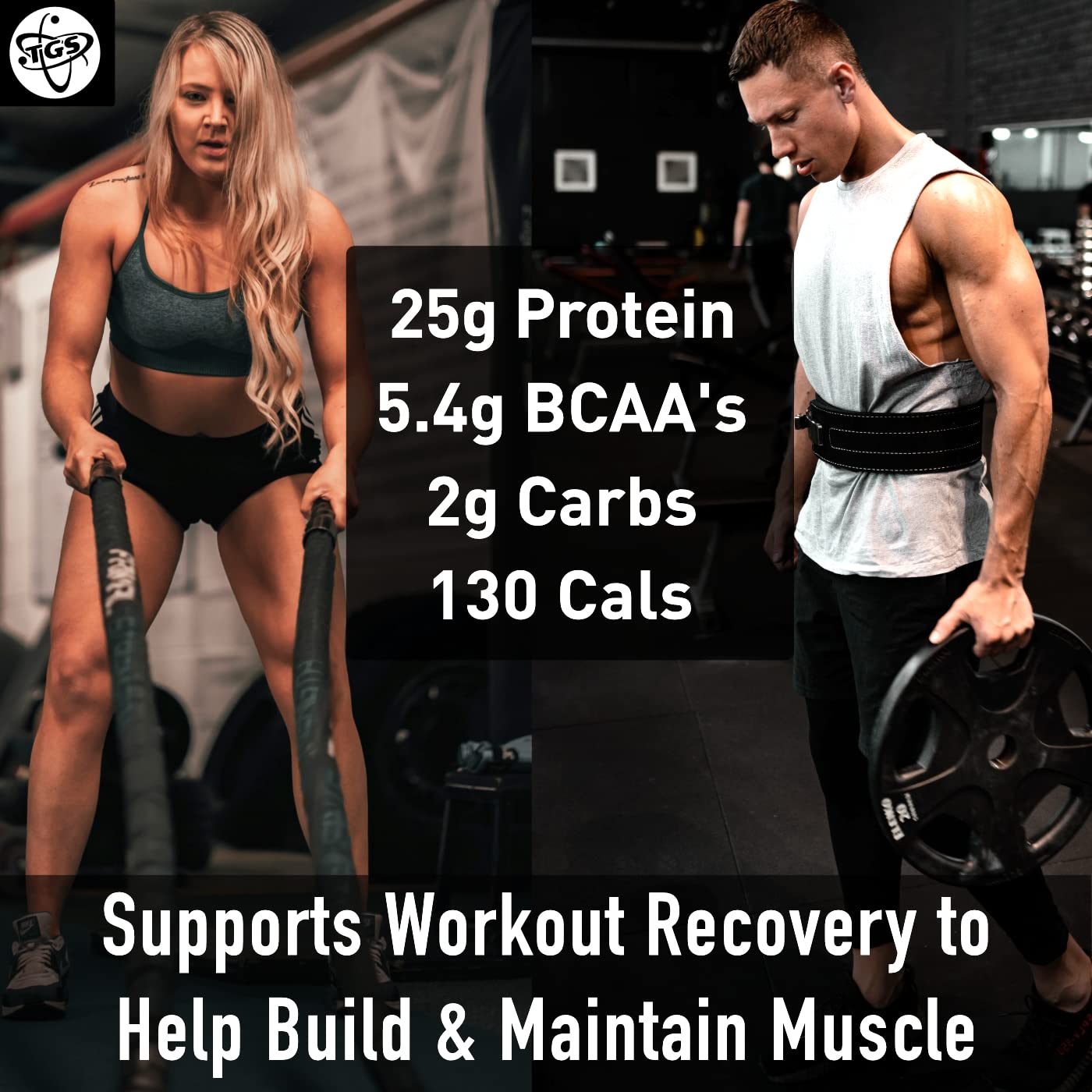 TGS Nutrition Whey Protein Powder Unflavored, Unsweetened, Keto Friendly - 2lb - Low Carb, Low Calorie, No Soy, Made in USA