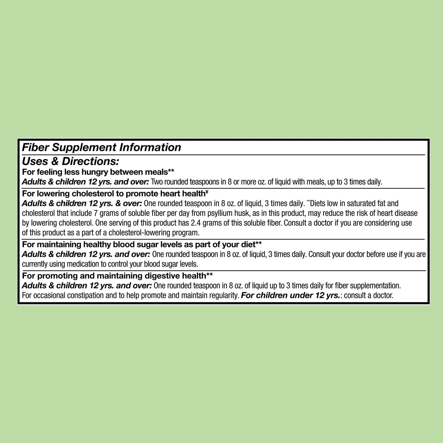 Daily Fiber Powder 29 oz - 114 Teaspoon Doses, Soluble Fiber Supplement Powder, Unflavored Fibra Supplement, Fibre Support for Digestive Wellness. (Pack of 1)
