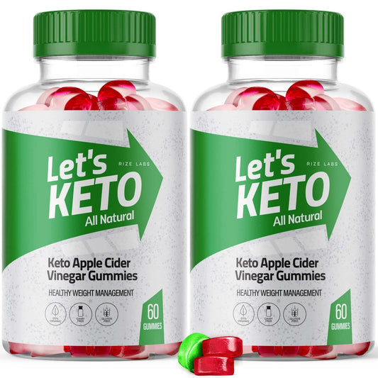 rize labs - Lets Keto Apple Cider Vinegar Gummies for Weight Management Loss - Advanced Formula - All Natural Ingredients (120 Gummies) (Pack of 2)
