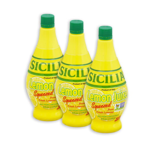 Sicilia Fresh Squeezed Lemon Juice  4 Oz 3 Pack