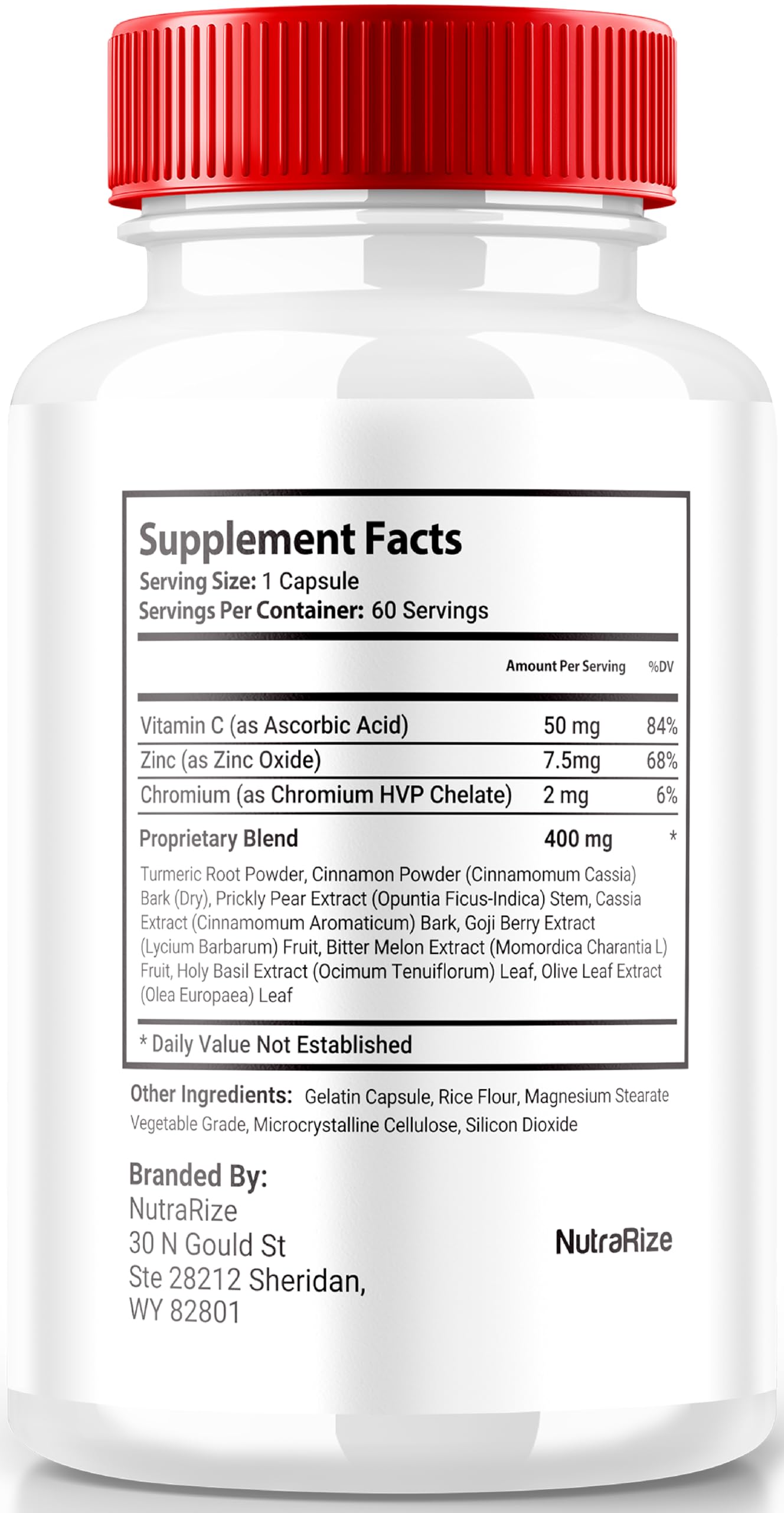 NutraRize Glucovate Glycogen Support Capsules, Official All-Natural Blood Formula to Support Health and Wellness, Glucovate Pills, Gluco Vate Reviews (60 Capsules)