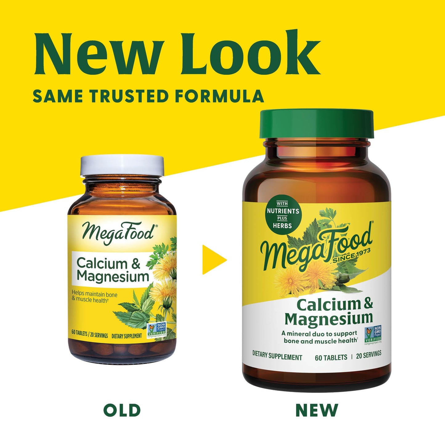 MegaFood Calcium Magnesium Supplement - with fermented Magnesium Glycinate - Supports Bone Health & Heart Health - Calcium & Magnesium Supplement for Men & Women - Non-GMO - 90 Tabs (30 Servings)