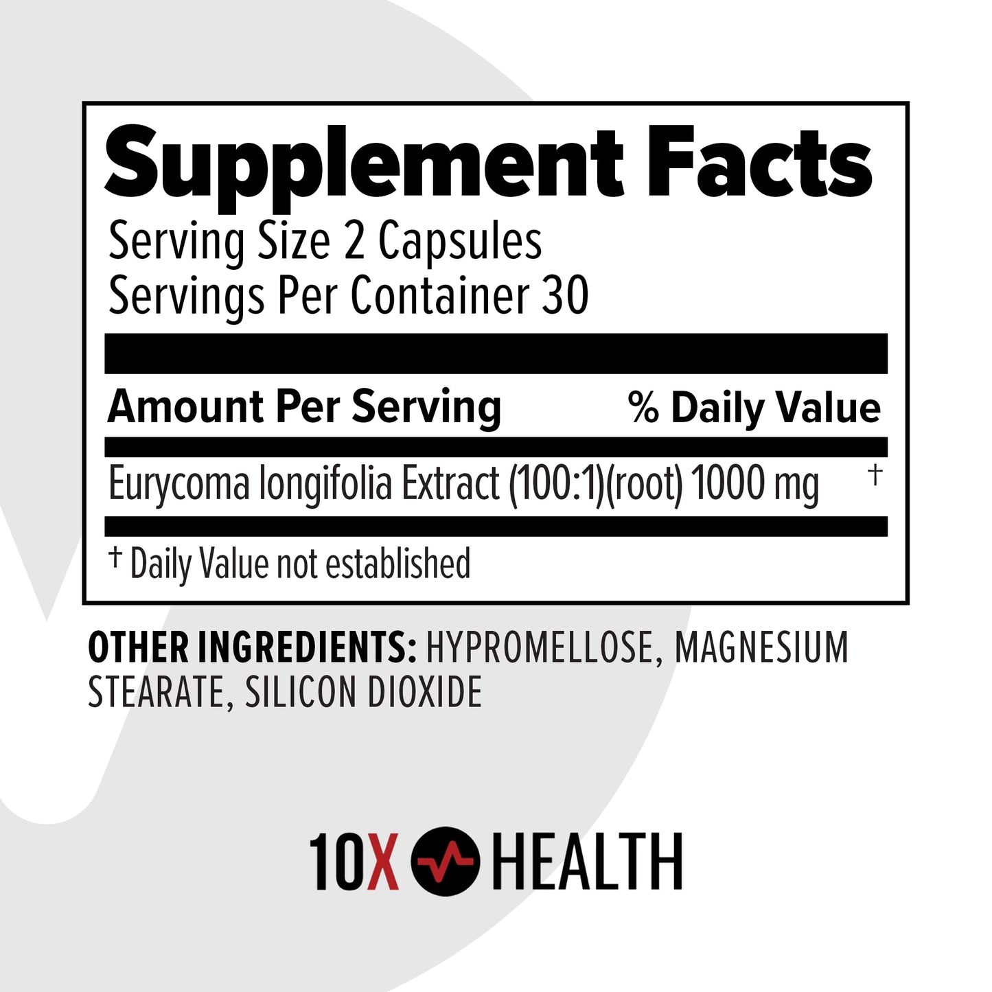 10X Health Alpha Testosterone Support - Muscle Support for Men with Tongkat Ali 1000mg, Muscle-Enhancing Testosterone Supplement for Men (60 Capsules, 2X Daily)