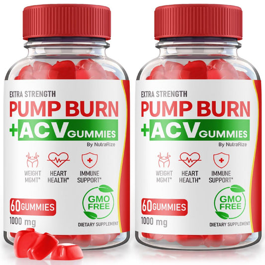 (2 Pack) Pump Burn ACV Gummies - Pump Burn Keto ACV Gummies, Pump Burn + ACV Gummies for Advanced Weight Loss, Maximum Strength, Keto + ACV Gummy, PumpBurn Gomitas Reviews (120 Gummies)