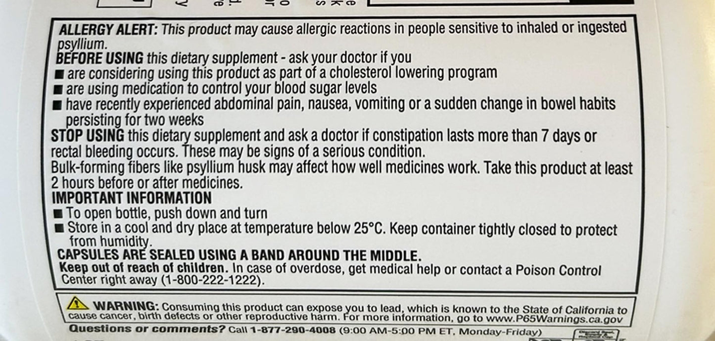 Member's Mark Fiber Capsules 2Pack (400 Count) Liquids, Toothpaste, etc. for at Least