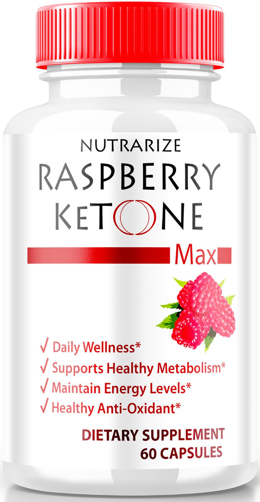 Raspberry Ketone Capsules, Official Raspberry Ketone for Weight Loss, All-Natural Keto Formula to Unlock Your Body and Fitness Goals, RaspberryKetone 1200MG Supplement, Reviews (60 Capsules)