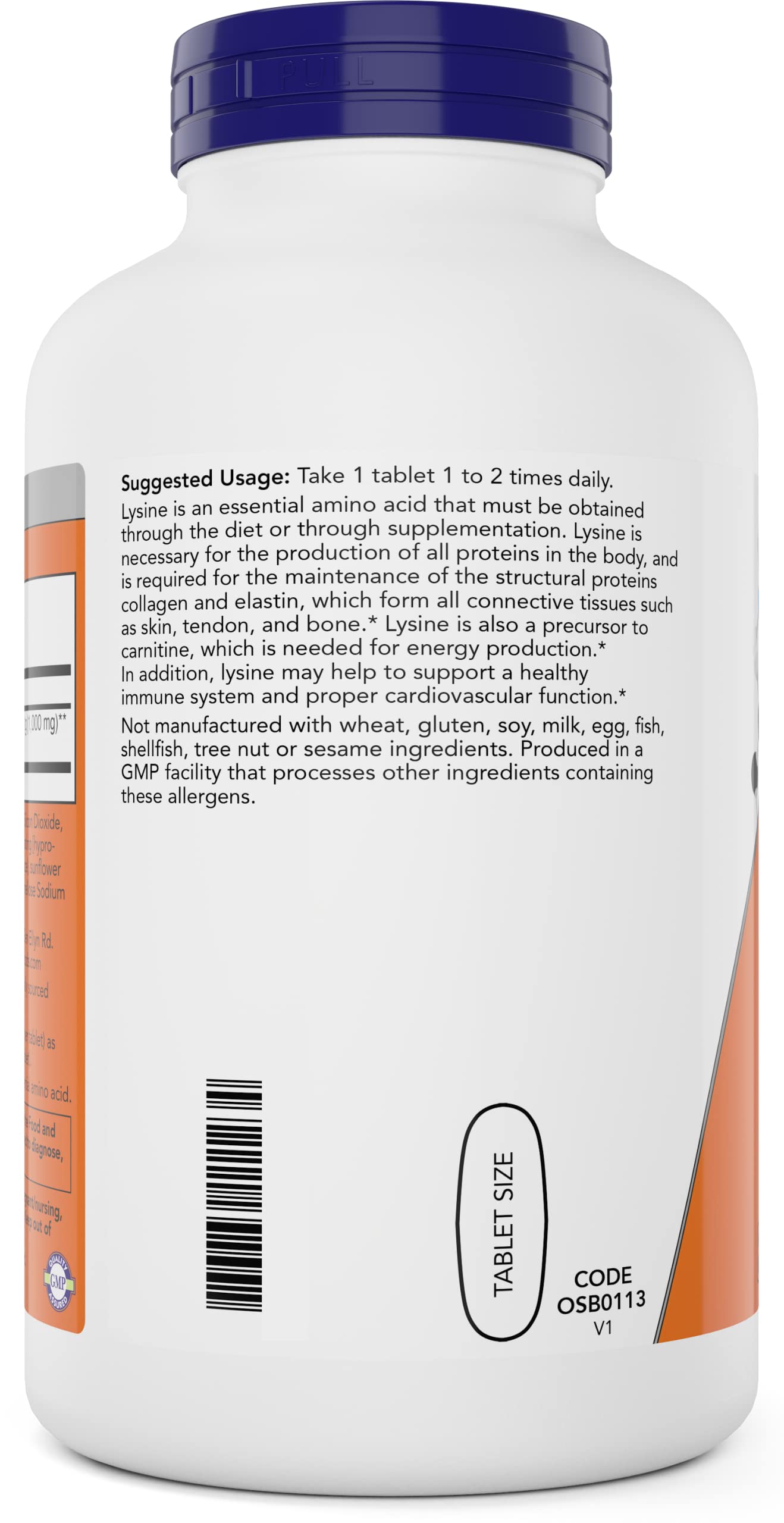 Now Foods L-Lysine 1000mg - Double Strength - 300 Tablets - Non-GMO Amino Acid Supplement (Llysine Hydrochloride)- 1000 mg Tabs - Vegan/Vegetarian