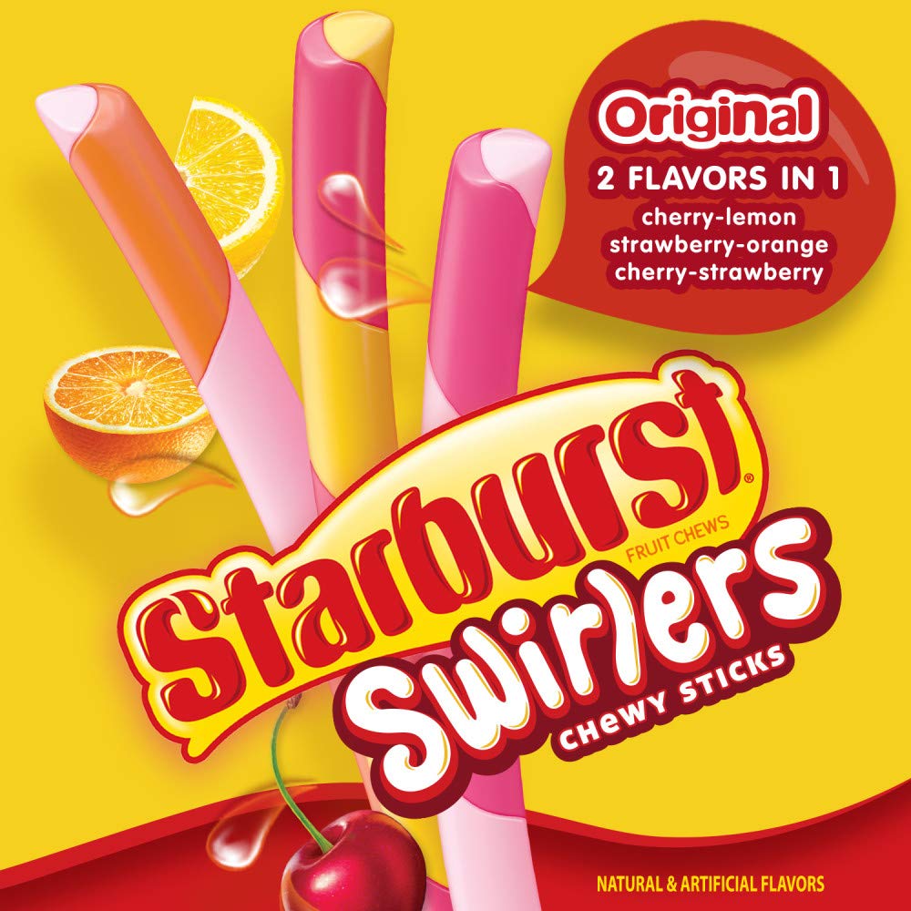 STARBURST Swirlers Sticks Chewy Candy Share Size 296 oz Bag Pack of 10