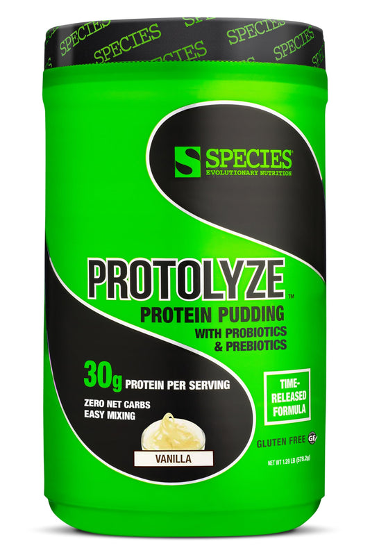 Species Nutrition Protolyze Protein Pudding, 30 Grams of Muscle Building Protein Powder, Low Calorie & Carb, Zero Sugar, Vanilla