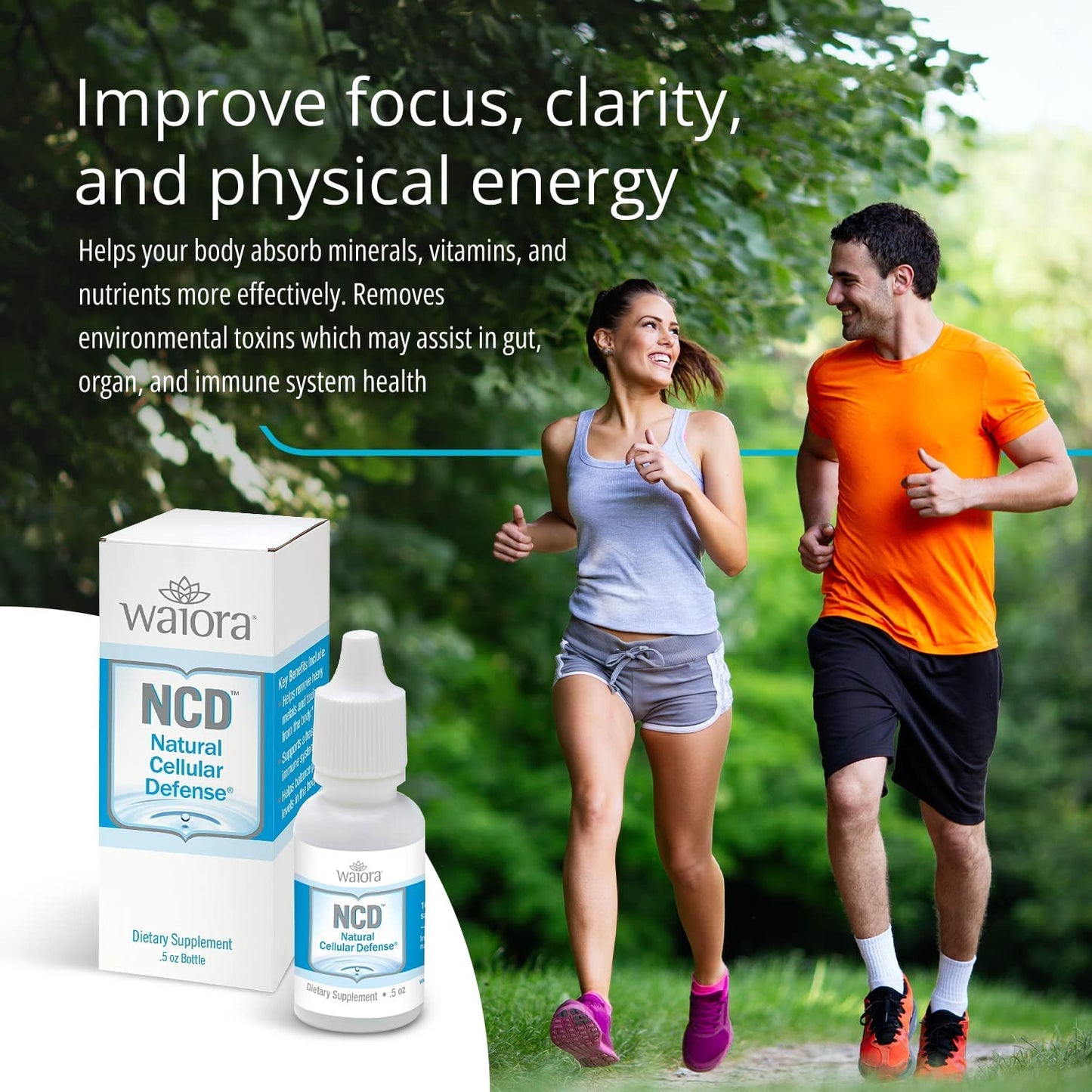 Waiora Natural Cellular Defense (NCD) Liquid Zeolite Drops, Clinoptilolite for Men & Women - Supplement for Immune, Healthy Gut Support, Cleanse, pH Balance (0.5oz Bottle, 2 Ct - 180 serv)…