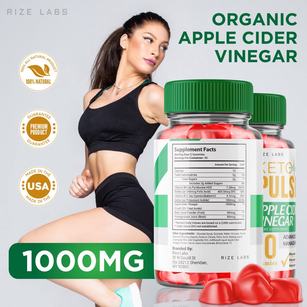 (2 Pack) Keto Pulse Gummies - Keto Pulse ACV Gummies Weight Loss Supplement Organic Ingredients Apple Cider Vinegar Advanced Active Keto+ACV Formula Plus Gomita (120 Gummies)