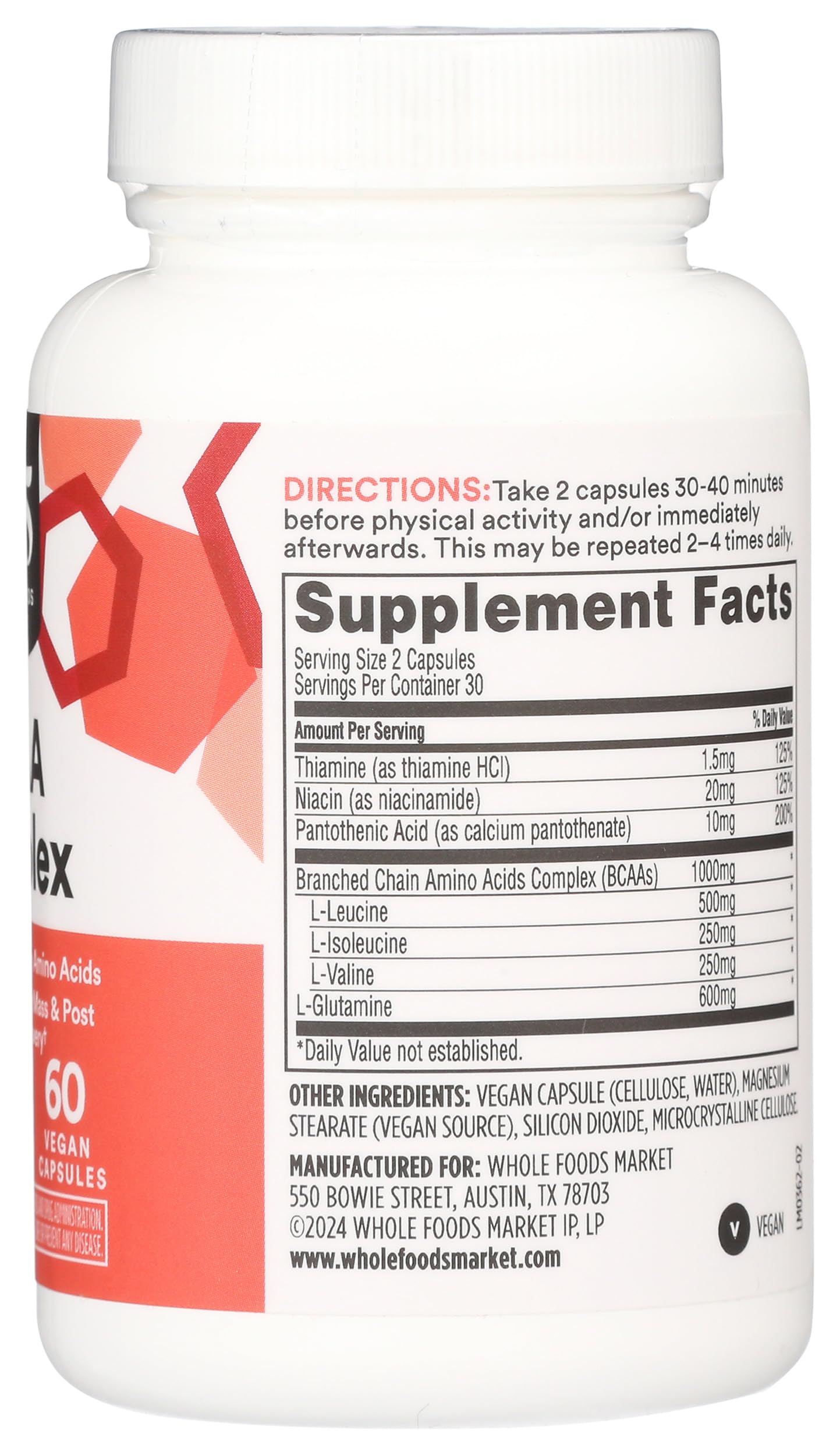 Whole Foods Market, BCAA Complex, 60 ct