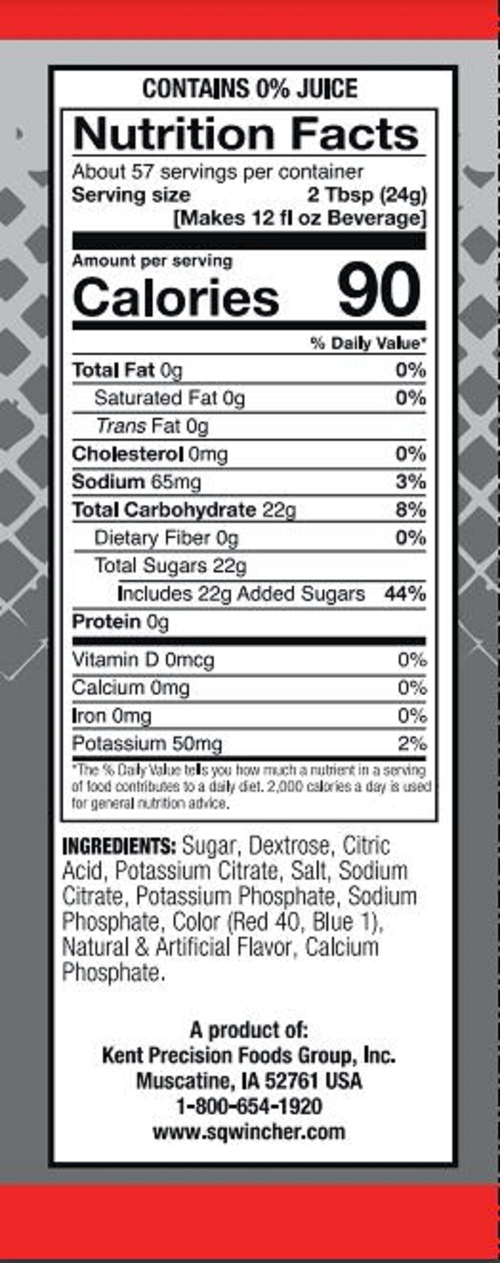 Sqwincher Powder Concentrate Electrolyte Replacement Beverage Mix, 5 gal, Fruit Punch 016405-FP (Case of 16)