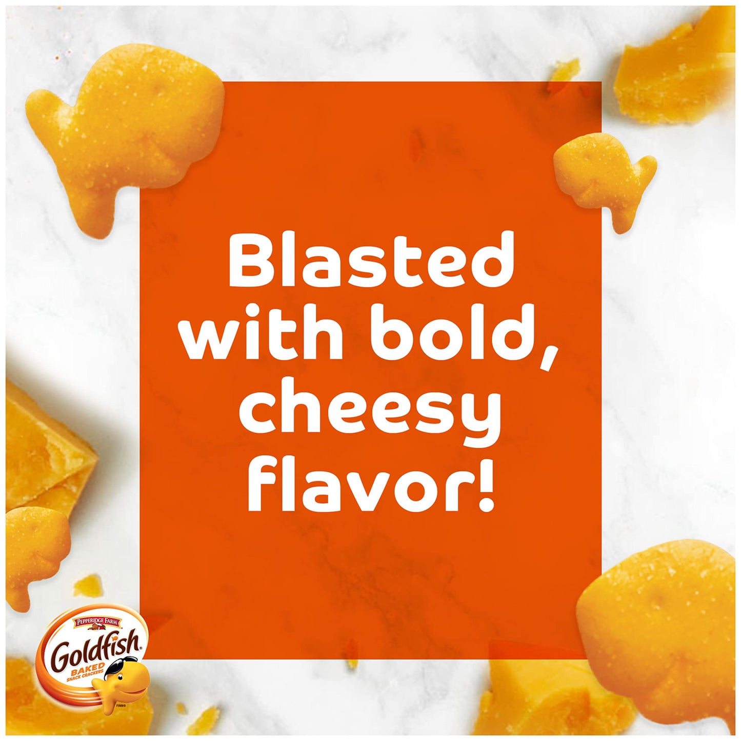 Goldfish Crackers Flavor Blasted Xtra Cheddar Crackers Family Size 10 Oz Bag
