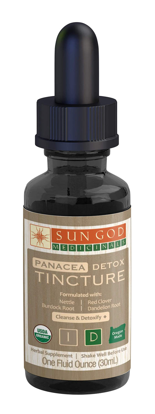 Sun God Medicinals Renew & Revitalize with Panacea Detox Tincture | Herbal Extract for Wellness | Natural Cleansing & Rejuvenation Formula | Boost Energy & Feel Refreshed | 1oz