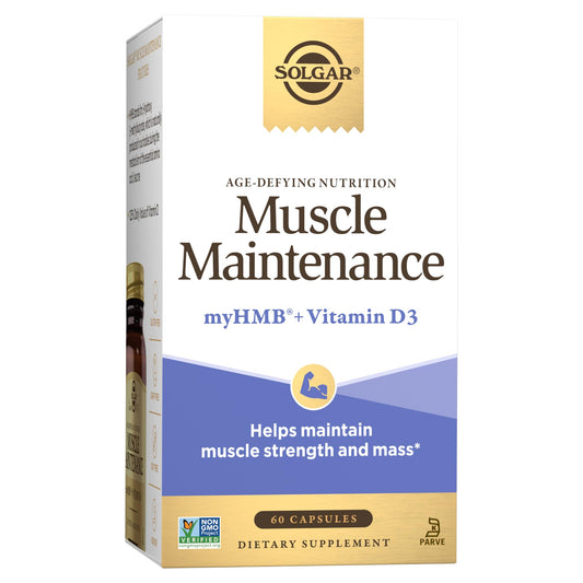 Solgar Muscle Maintenance Age-Defying Nutrition for Men & Women-Support Muscle Mass with HMB (β-Hydroxy βmethylbutyrate) and 125% Daily Value of Vitamin D, Soy and Gluten Free, 20 Servings