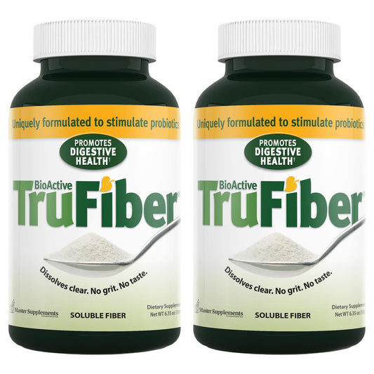 Master Supplements TruFiber - 6.35 oz, Pack of 2 - Prebiotic Fiber to Help Boost Probiotic Growth - Supports Digestive Health - Vegan, Gluten Free - 100 Total Servings