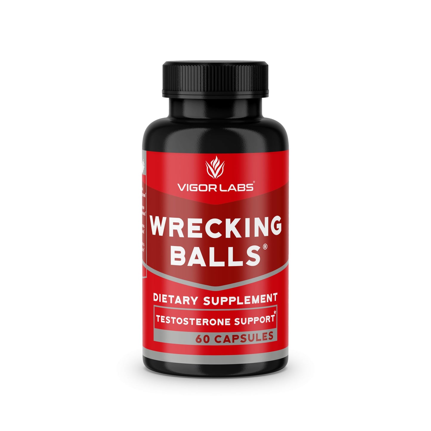 Vigor Labs Wrecking Balls (60 Capsules), Supports The Natural Production of Essential Male Hormones by Your Body to Support Fuller Drive, Male Vitality, and Increased Stamina. (Made in The USA)