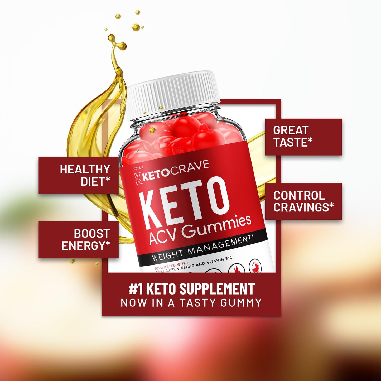 Crave Keto ACV Gummies - Advanced Formula Crave Keto Plus ACV Weight Management Gummies Apple Cider Vinegar Crave ACV Gummies Dietary Supplement Reviews Men Women (60 Gummies)