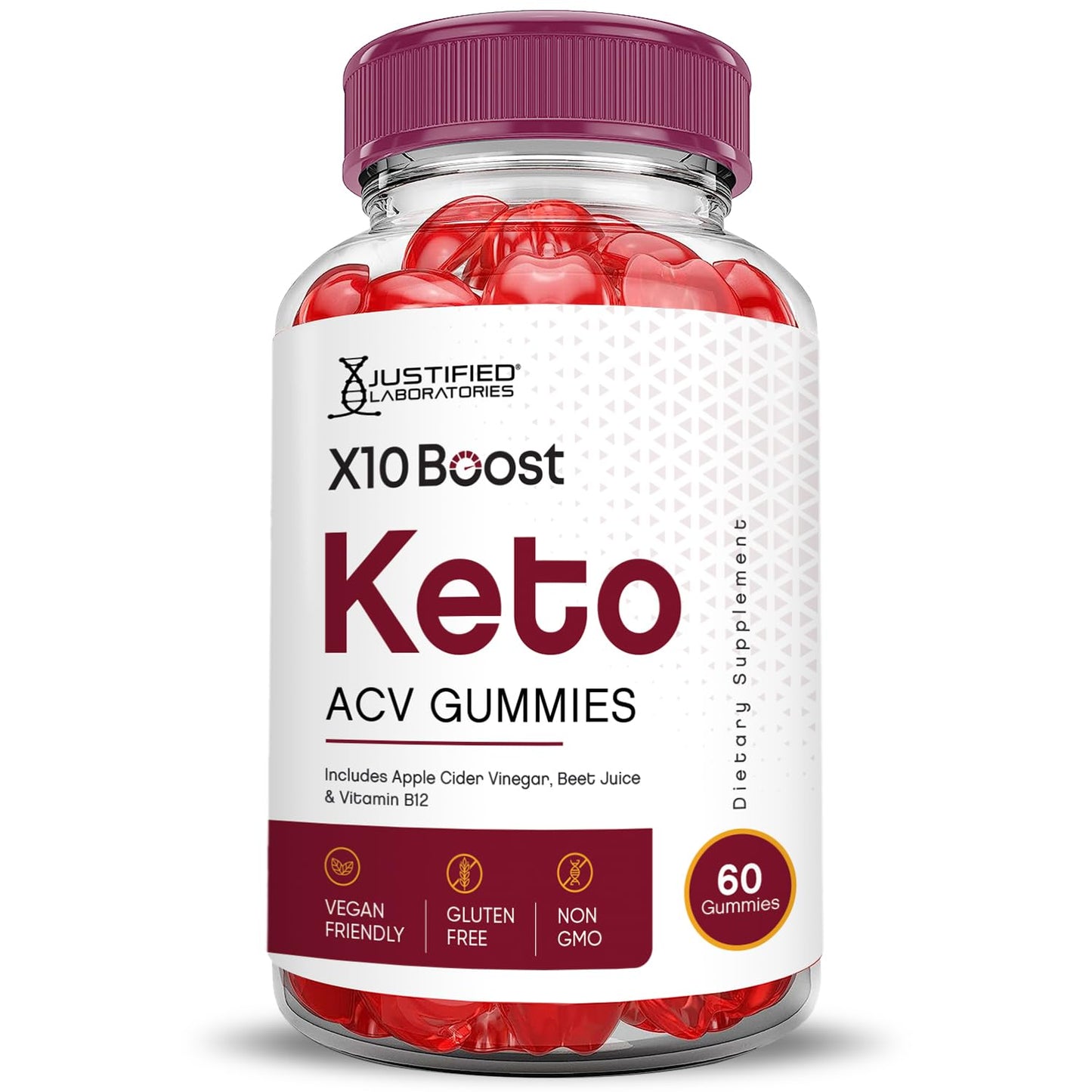 (2 Pack) X10 Boost Keto ACV Gummies Advanced Formula 1000MG X 10 Boost Keto Gummies Apple Cider Vinegar Boost Formulated with Pomegranate Beet Juice Powder B12 Vegan Non GMO 120 Gummys
