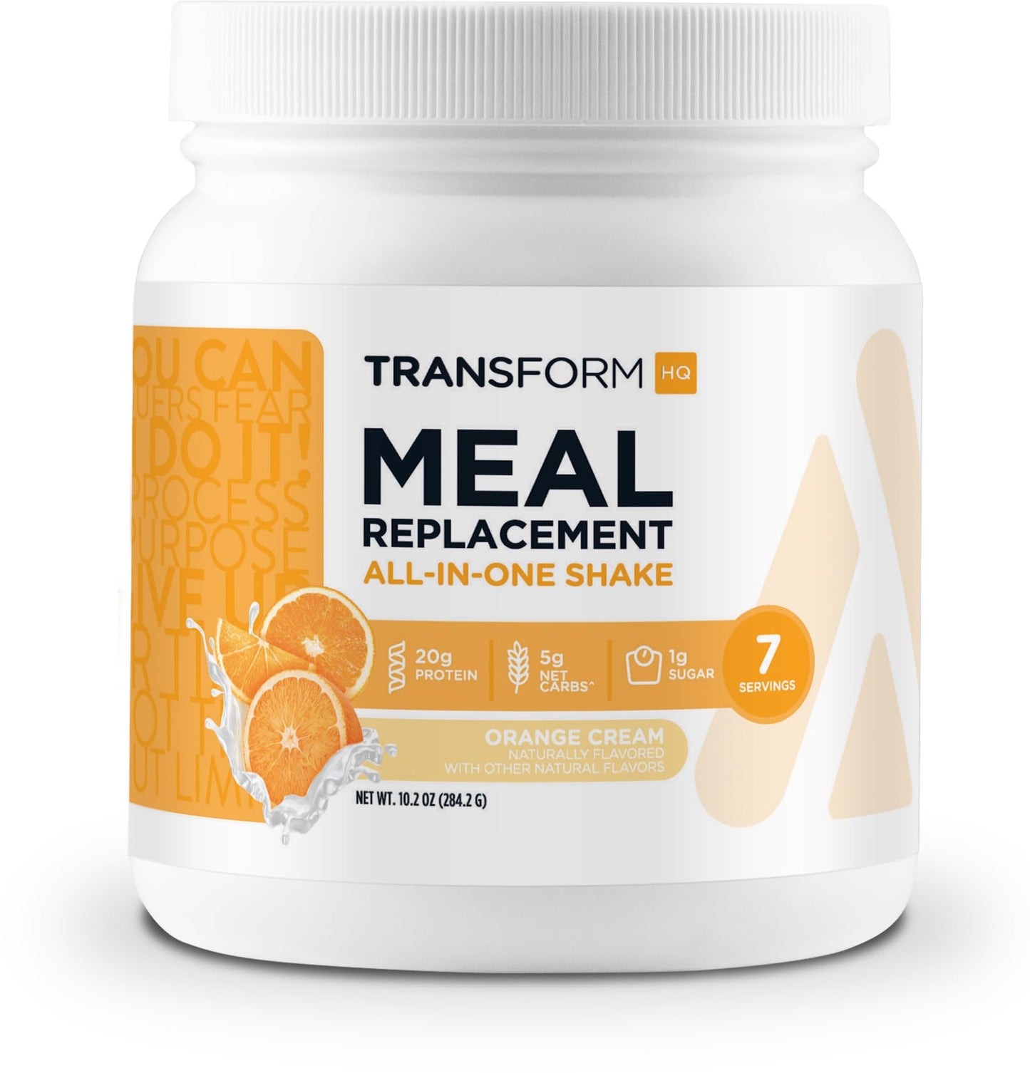 TransformHQ Meal Replacement Shake Powder 7 Servings (Orange Cream) - Gluten Free, Non-GMO