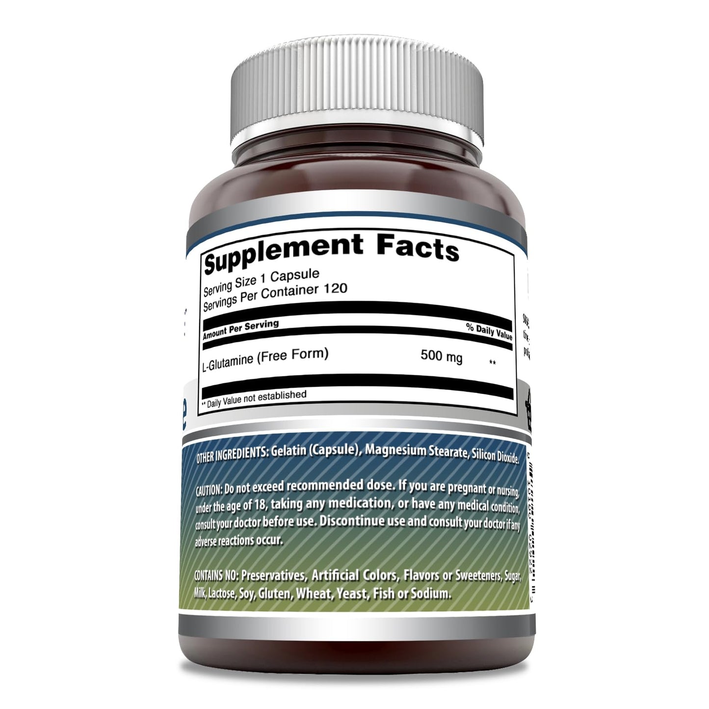 Amazing Formulas L-Glutamine Supplement | 500 Mg | 120 Capsules | Non-GMO | Gluten-Free | Made in USA