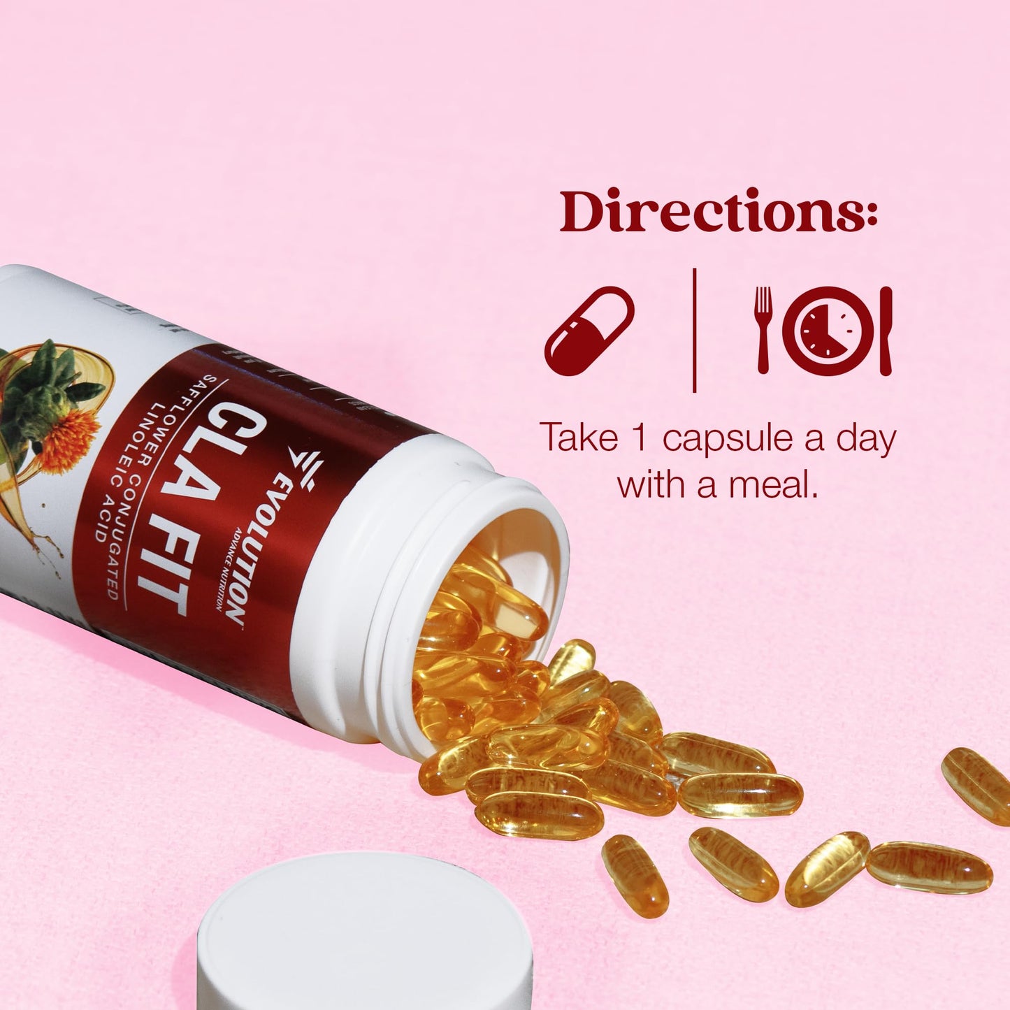 Evolution Advance Sport Nutrition CLA Fit, 800 mg - Safflower Conjugated Linoleic Acid Supplement, Support Lean Muscle Mass, Promote Energy - Non-GMO, Gluten-Free (90 Softgels)