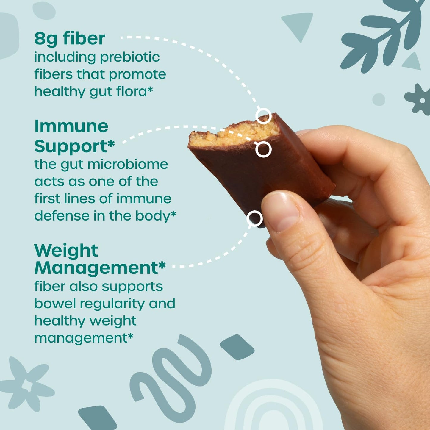 Fx Cocommune Fiber Supplement Bars - 8g Fiber with Prebiotic Fiber for Gut Health, Metabolism and Immune Support* - Vegan with 1g Sugar, 2g Net Carbs - Chocolate + Creamy Coconut (12 Bars)