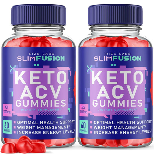 rize labs (Pack of 2 Slim Fusion Keto ACV Gummies Advanced Weight Loss, Optimal Health Support, Increase Energy Levels (120 Gummies)