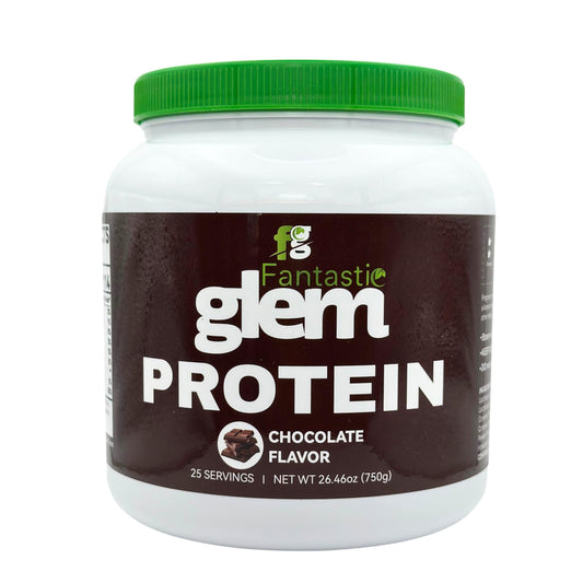 Fantastic Glem Chocolate Protein Powder - Support Muscle Growth, Recovery, and Sustained Energy - GMO, Soy Gluten and Sugar Free, 20g of Protein per Serving - 25 Servings, 750g