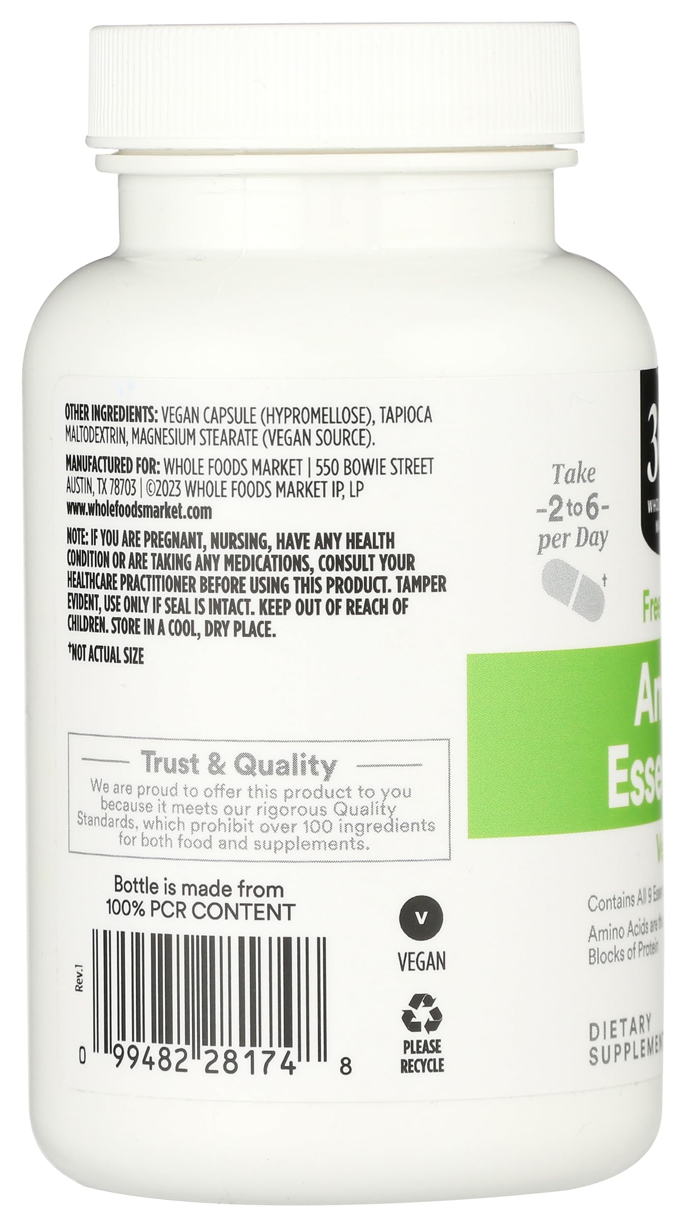 365 by Whole Foods Market Amino Essentials, 100 CT