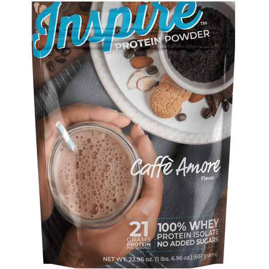 Bariatric Eating Inspire Cafe Amore Mocha Sugar-Free 21g Whey Protein Isolate Powder (20 Servings)