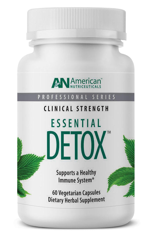 American Nutriceuticals - Essential Detox - 60 Vegetarian Capsules - Professionally Formulated Whole Body Detox - Naturally Cleanse, Purify & Renew - Highly Effective Detox