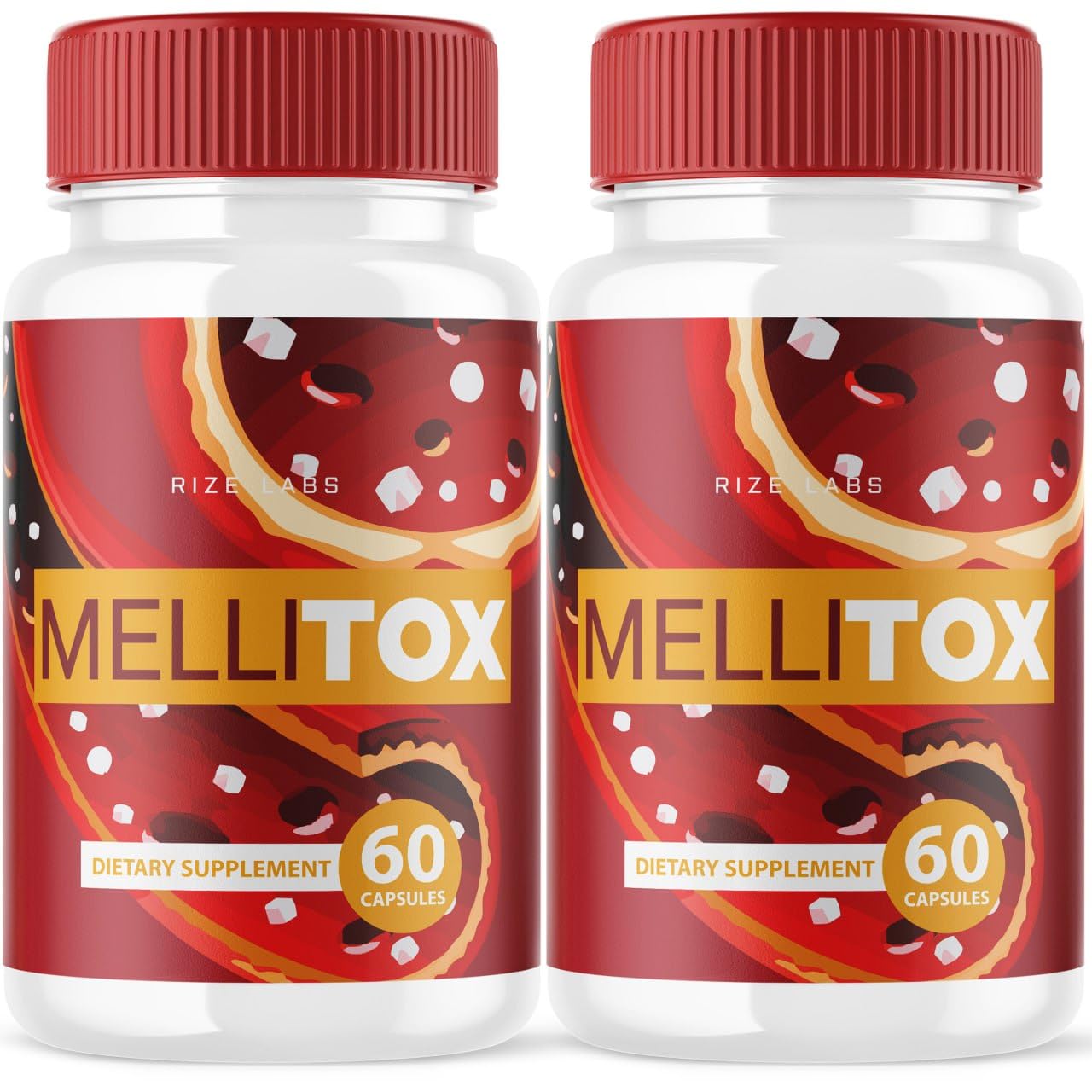 rize labs (2 Pack) MelliTox Capsules, MelliTox Supplement Body Detox, MelliTox Maximum Strength Formula, MelliTox Pills for Healthy Cells, MelliTox Pastillas Review (120 Capsules)