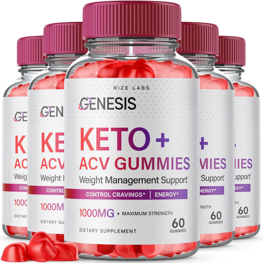 rize labs - Genesis Keto ACV Gummies Supports Advanced Weight Loss with Apple Cider Vinegar Keto + ACV Supplement, Helps in Reducing Belly Fat (300 Gummies)